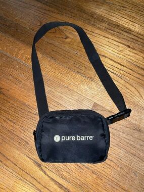 Pure Barre Black Waist/Shoulder Bag with Logo